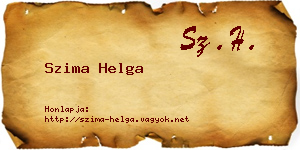 Szima Helga névjegykártya